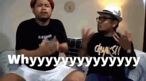 Why Two Guys In Black Shirt On Sofa GIF