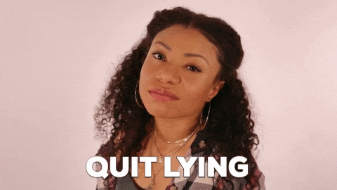 Why You Always Lying Disgusted Curly Lady GIF