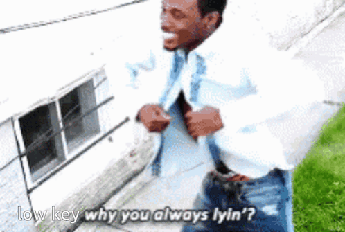Why You Always Lying Low Key Meme GIF