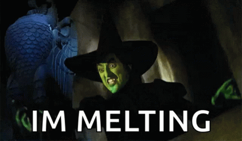 Wicked Green Witch Melting In Cave GIF