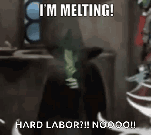 Wicked Witch Melting Hard Labor GIF