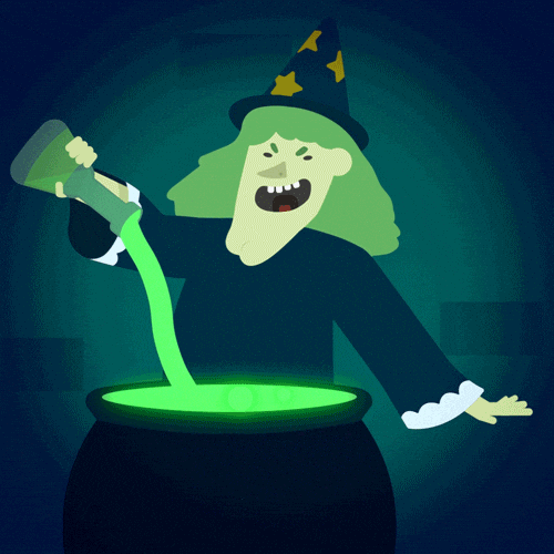 Wicked Witch Melting Making Green Potion GIF