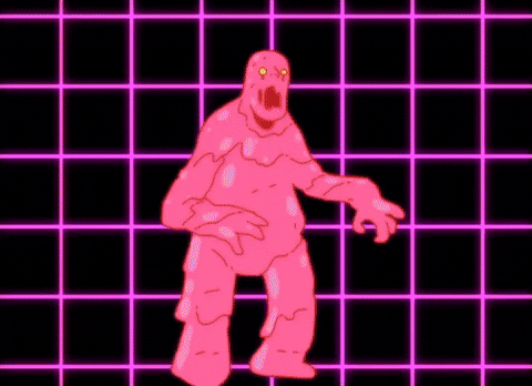 Wicked Witch Melting Neon Color Animation GIF