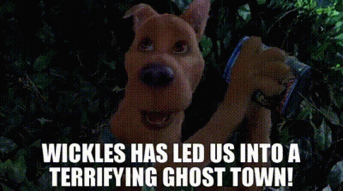 Wickles Has Led Us Into A Terrifying Ghost Town! GIF