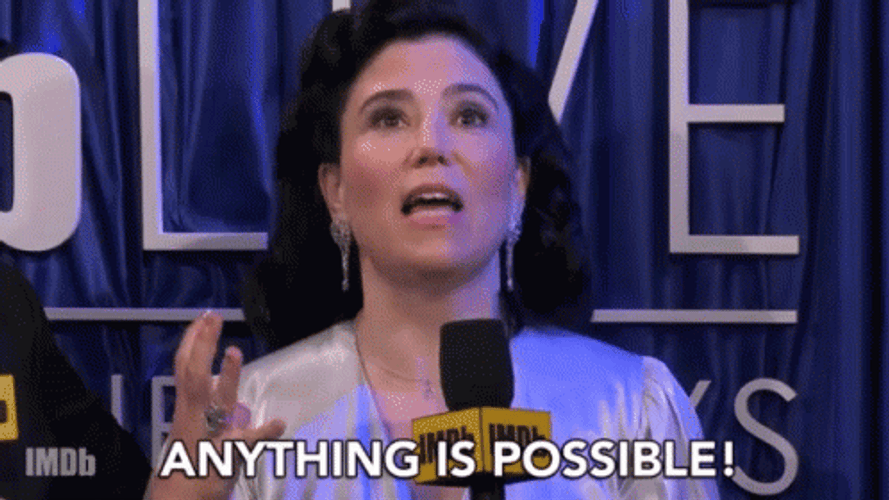 Wide Eye Anything Is Possible GIF