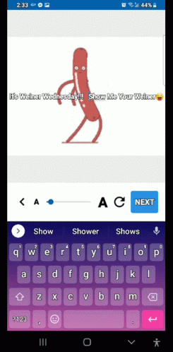 Wiener Dancing Animation On Wednesday GIF