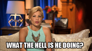 Wife Questioning Husband Funny Marriage GIF