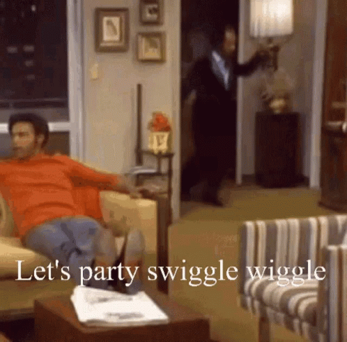 Man Lets Party Swiggle Wiggle GIF