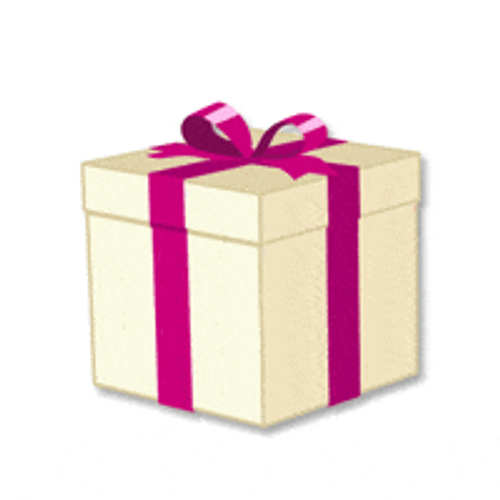 Wiggling Box With Pink Ribbon GIF