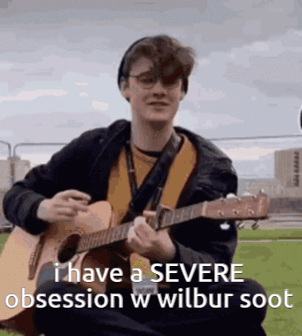 Wilbur Soot Playing Acoustic Guitar GIF