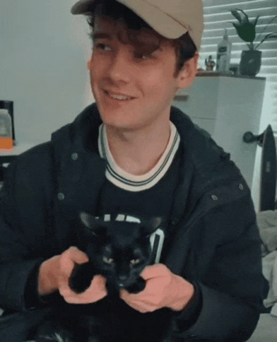 Wilbur Soot Playing With Cat GIF