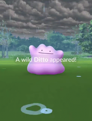 Wild Ditto In Game With Trees GIF