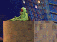 Wild Kermit Falling Off Building GIF
