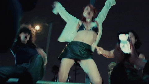 Wild Lady Partying Dancing On Stage GIF