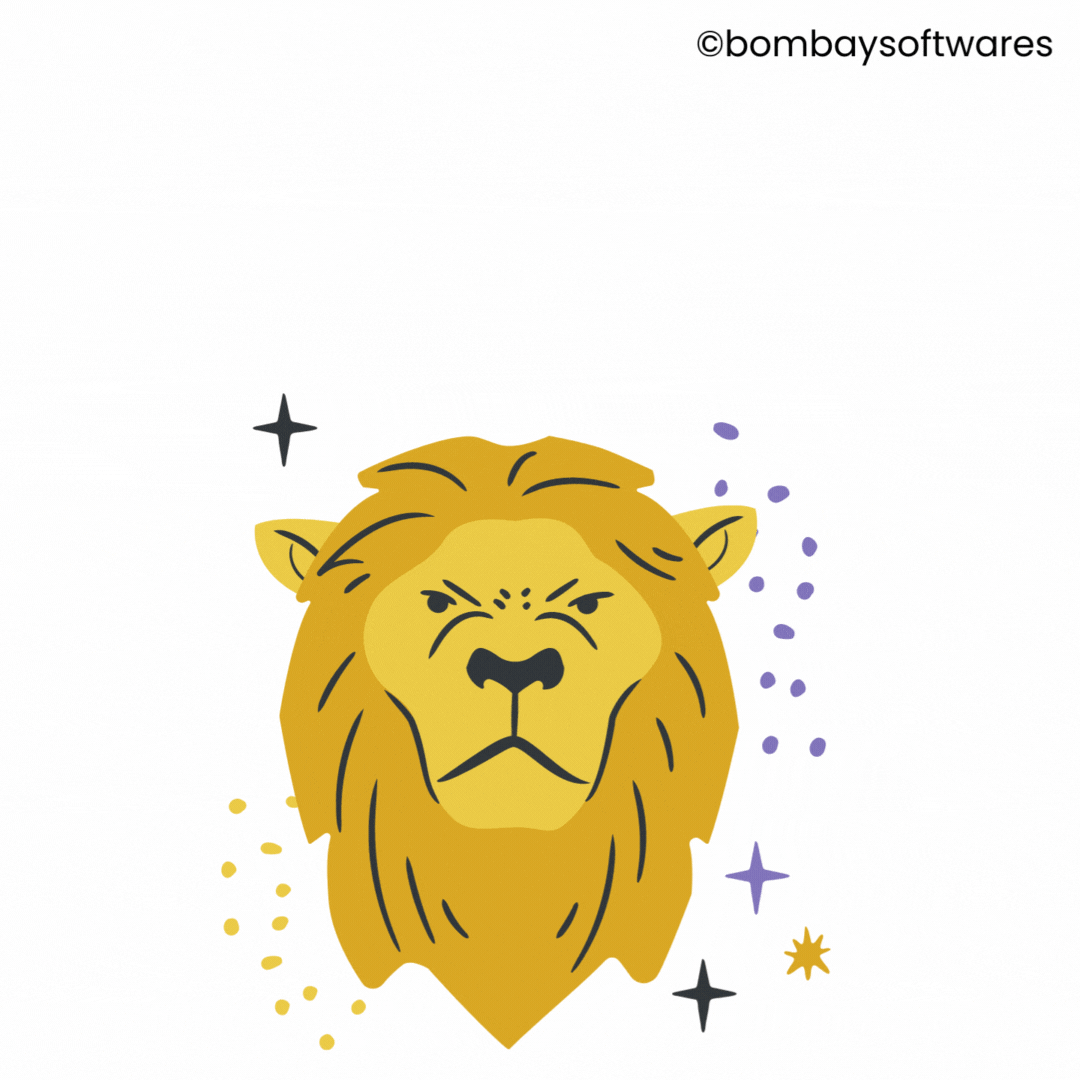 Wild Lion Animal Head Leo Season GIF
