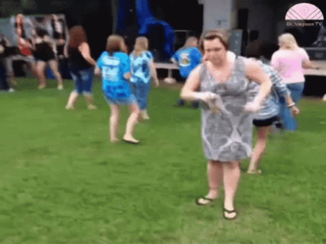 Wild Old Lady Funny Dancing GIF