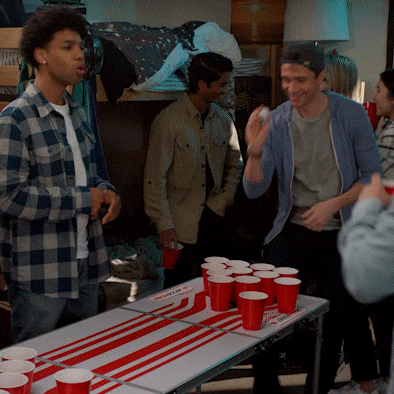 Wild Partying Giant Pong Drunken Games GIF