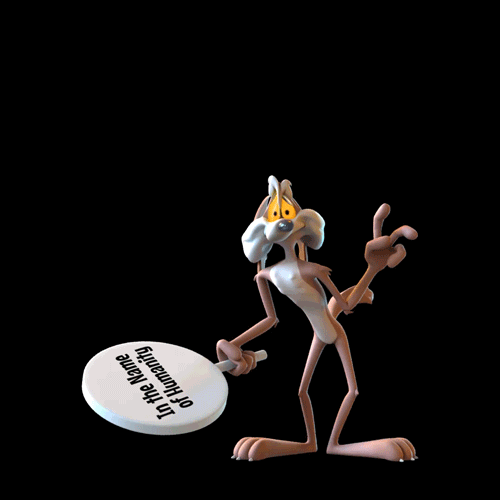 Wile E Coyote Begging Please Play Game GIF