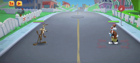 Wile E Coyote Chasing Road Runner Magnet GIF