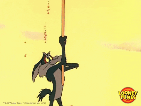 Wile E Coyote Climbing Rope GIF