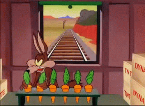Wile E Coyote Dynamite Train GIF