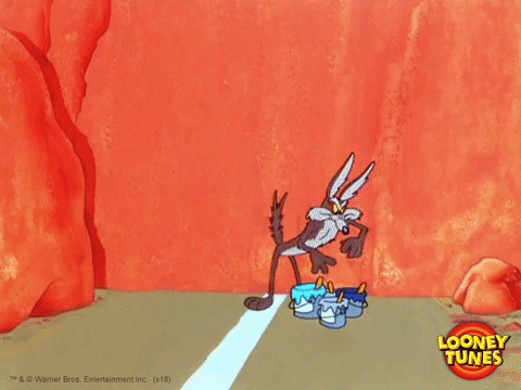 Wile E Coyote Makes Art Trap GIF