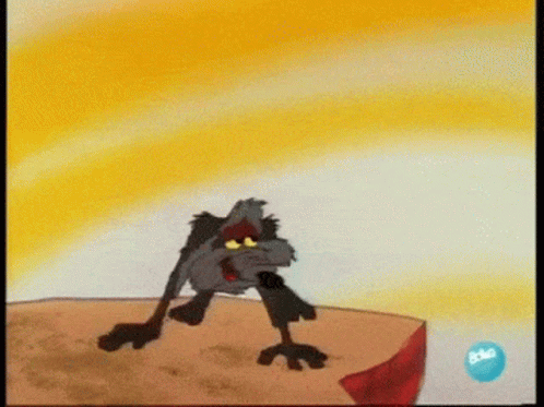 Wile E Coyote Pushed Off Cliff GIF