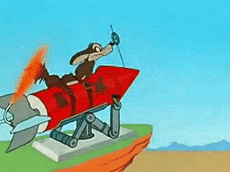 Wile E Coyote Rocket GIF