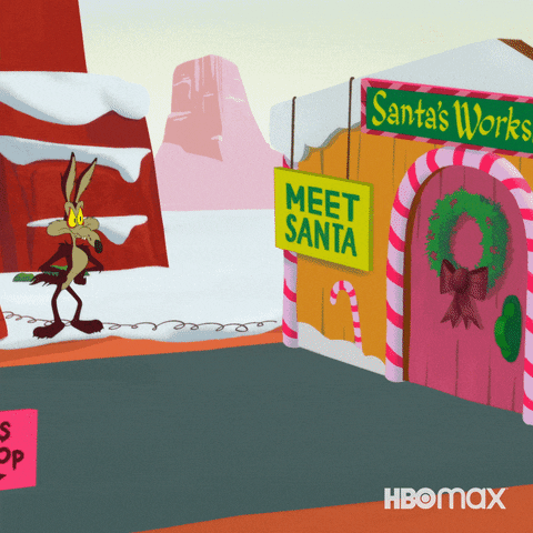 Wile E Coyote Santa Claus GIF