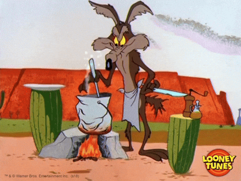 Wile E Coyote Thinking To Cook GIF