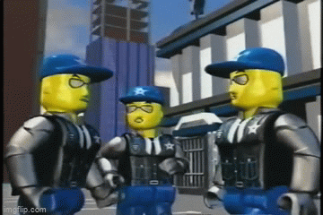 Will Do Spirit Among Lego Policemen GIF