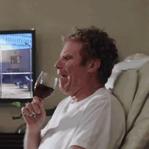 Will Ferrell Mental Breakdown Wine Drinking GIF