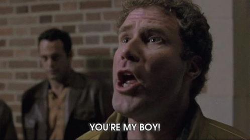 Will Ferrell Shouting You're My Boy Blue GIF