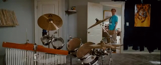 Will Ferrell Tries To Drum GIF