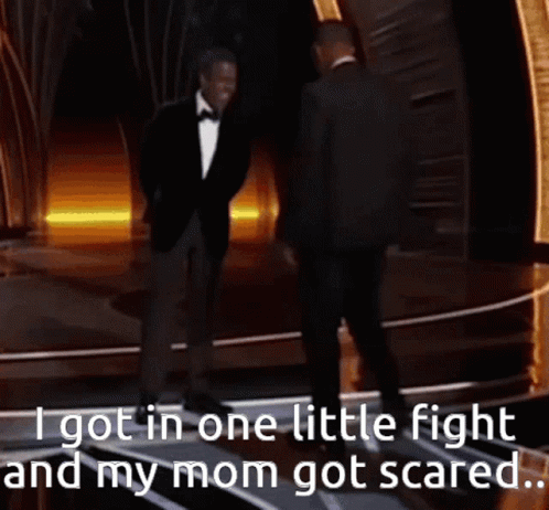Will Smith Chris Rock Fight Mom Got Scared GIF