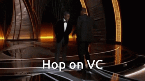 Will Smith Chris Rock Hop On Vc GIF