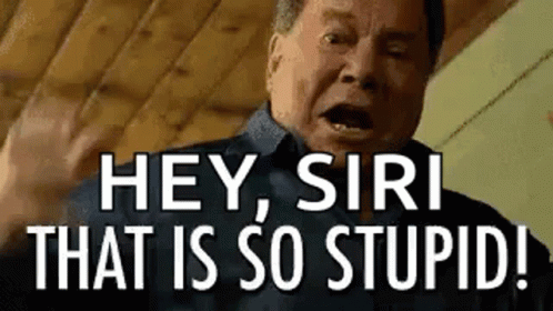 William Shatner Hey Siri That Is So Stupid GIF