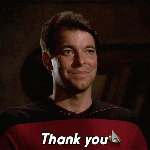 William T. Riker Thank You GIF