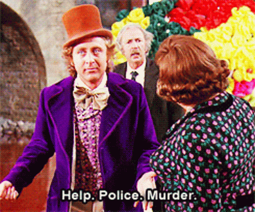 Willy Wonka Help Police Murder GIF