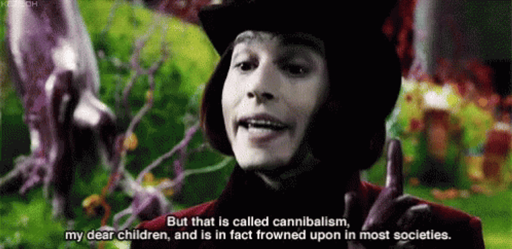 Willy Wonka Cannibalism GIF