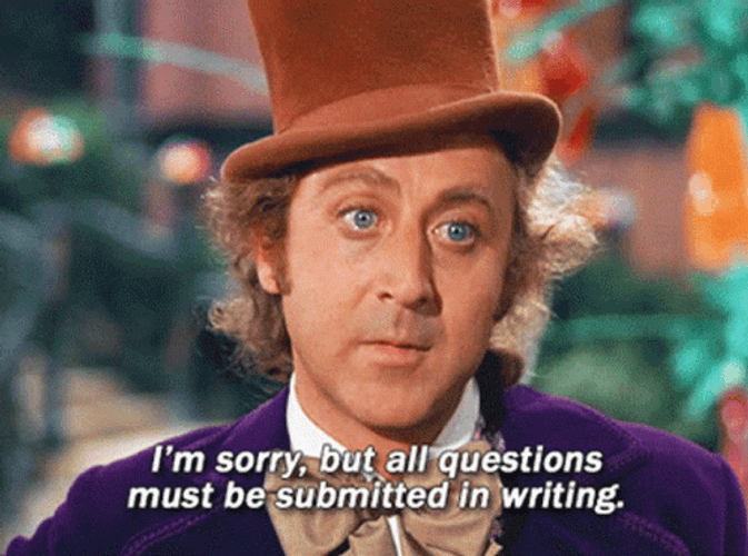 Willy Wonka Letter Writing GIF