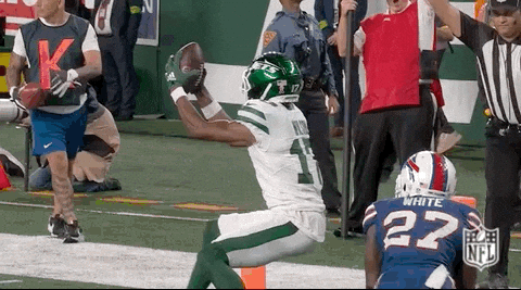 Wilson Celebrating Getting Jumped On Jets GIF