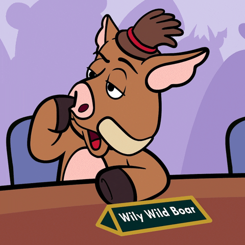 Wily Wild Boar Getting Caught Picking Its Nose GIF