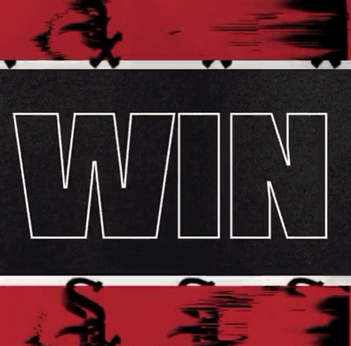 Win Text on Black Background