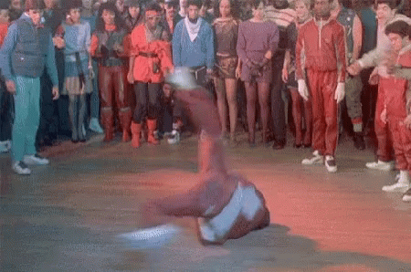 Windmill Move On The Floor Break Dance GIF