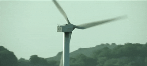 Windmill Scenic Wind Power GIF