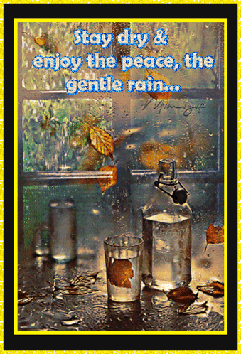 Window With Bottle of Water and Glass of Water