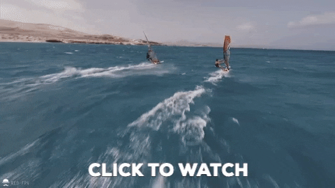 Windsurfing Drone Capture GIF