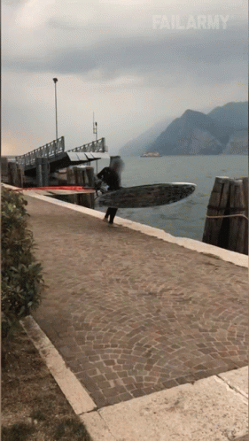 Windsurfing Jump Fall GIF