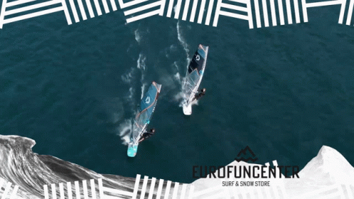 Windsurfing Race Drone Shot GIF